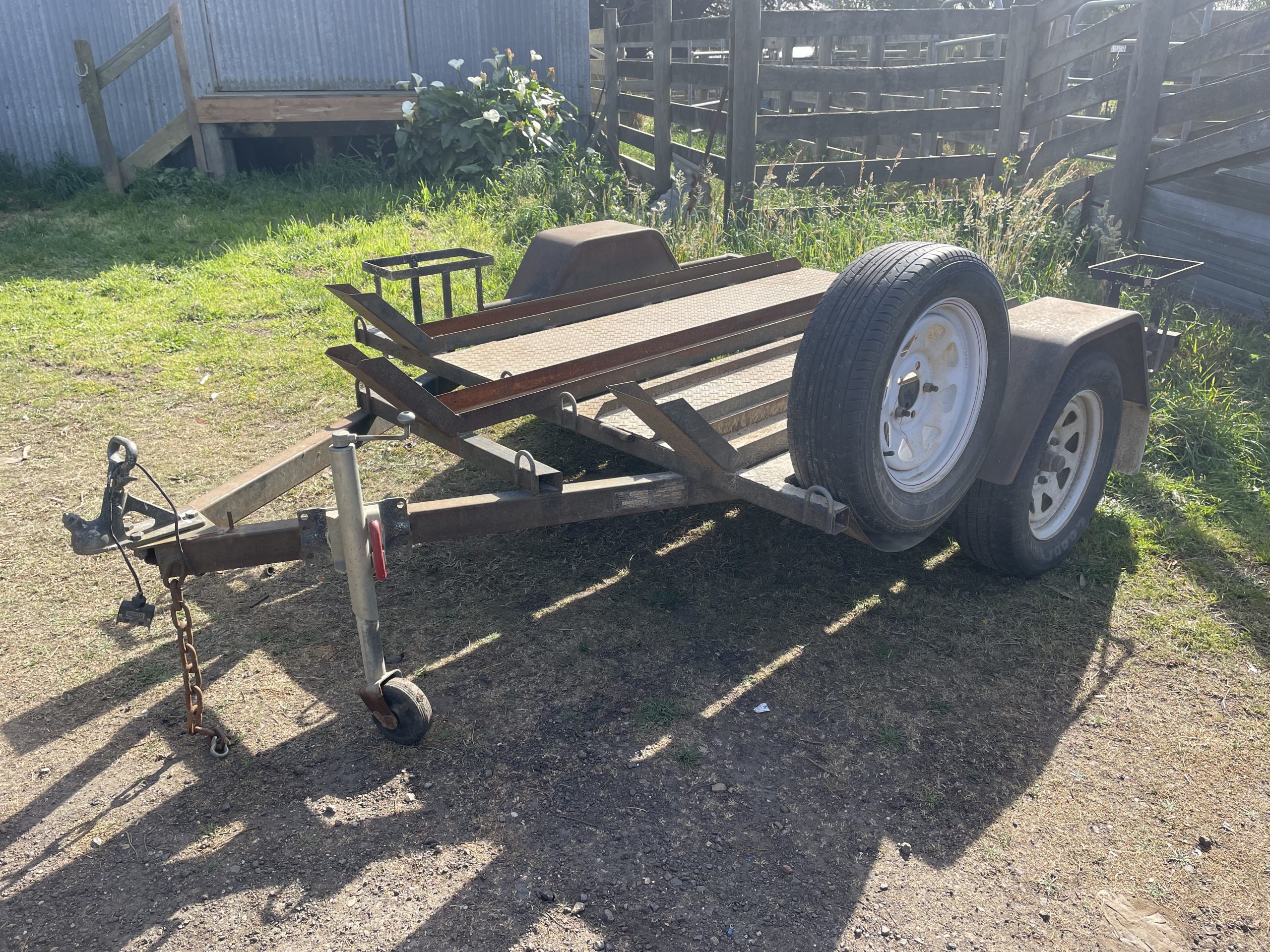 3 Bike Motor Bike Trailer With Ramp